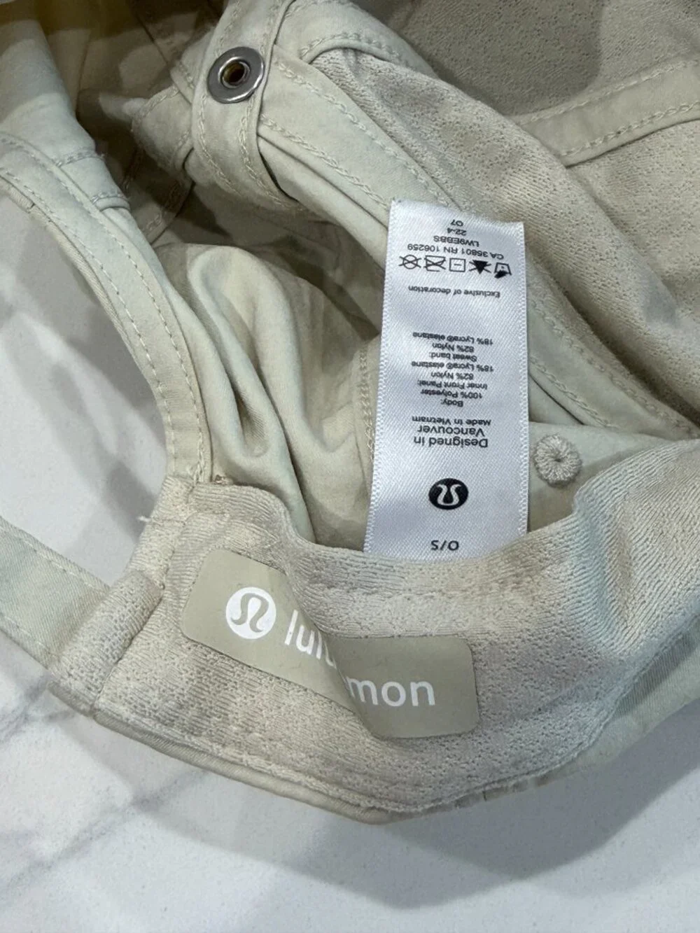 Lululemon Tan/Beige Ponytail Baseball Hat Cap
